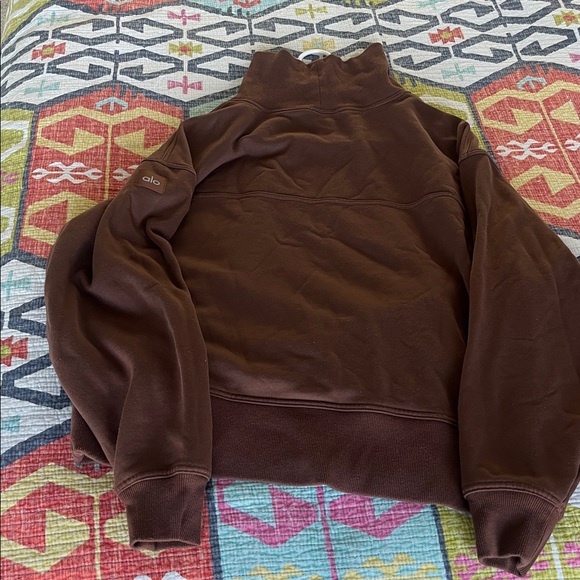ALO Yoga Brownstone Hazy Mock Sweater - Picture 3 of 3